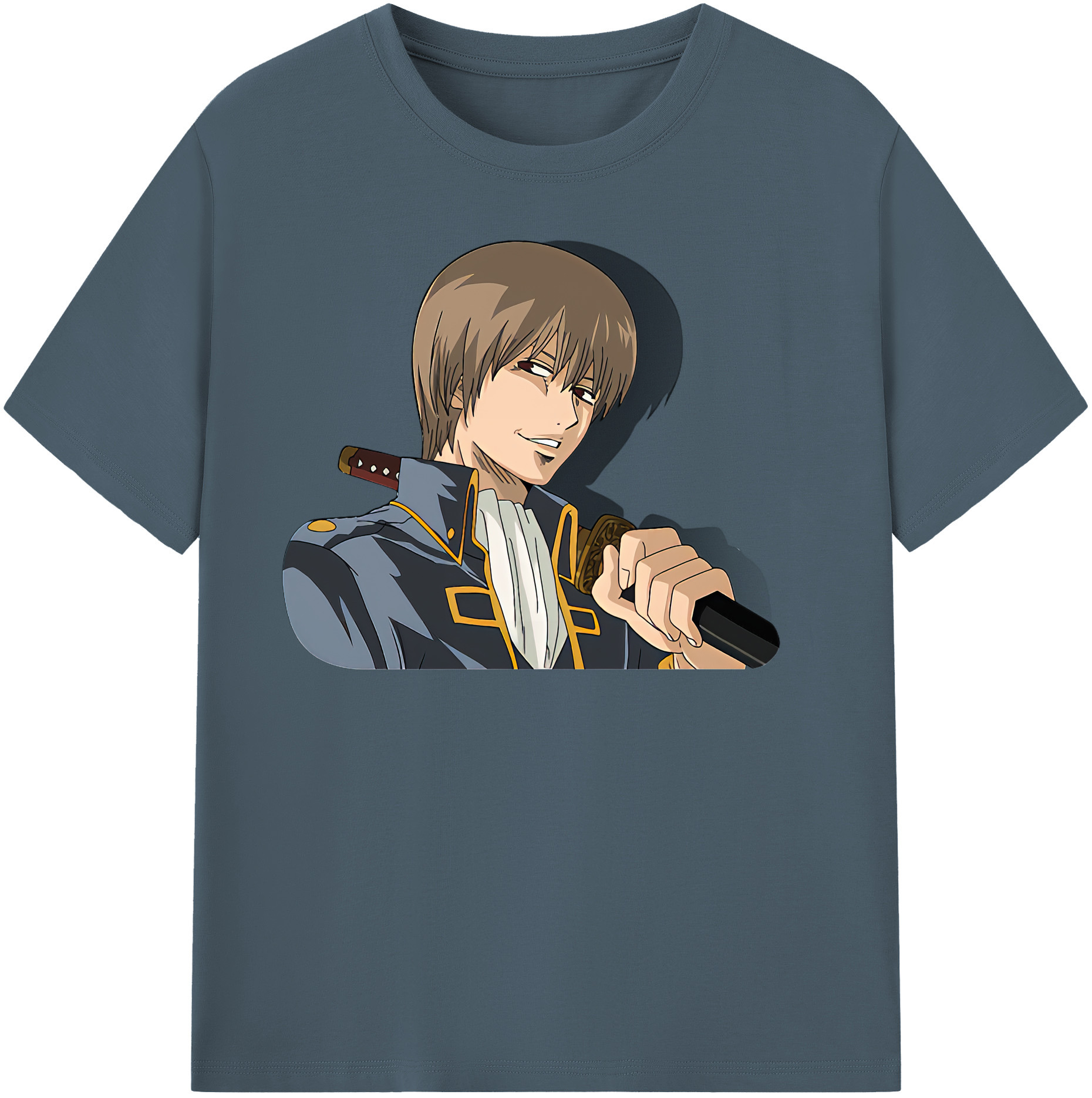 （画像用） ぎんたま 坂田銀時（さかたぎんとき） 神楽 志村新八（しむら しんぱち） GINTAMA Sakata Gintoki Kagura Shimura Shinpachi 綿100％半袖Tシャツ（フロントプリント）